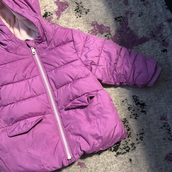 Old Navy Purple Frost Free Puffer Jacket 12-18 Months - Picture 3 of 11
